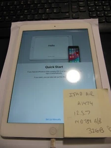 Apple iPad Air A1474 WiFi Light Grey 32GB Tablet VERY GOOD WORKING ORDER GIFT - Picture 1 of 3