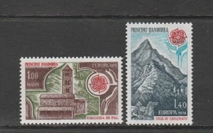 ANDORRA [Fr.] 1978 EUROPA  Architecture - Church & Castle set of 2 MNH   - Picture 1 of 1