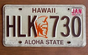 Hawaii License Plate 1991 Sticker - Picture 1 of 8