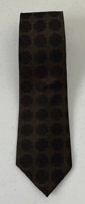 Ferrell Reed 100% Silk Neck Tie Rochester Big and Tall Medallion Black - Image 1 of 4