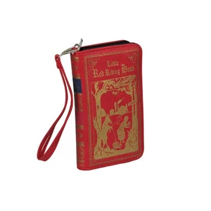 Caperucita Roja Libro Billetera Soporte de Identificación Cierre a Presión Novedad Moda Muñequera - Imagen 1 de 7
