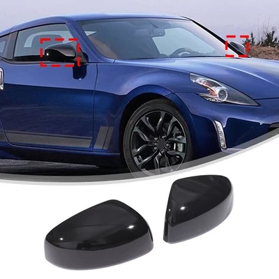 Tapa de espejo retrovisor lateral negro brillante para Nissan 370Z 2009-2020 Foto 1 de 4