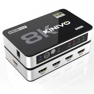 8K HDMI Switch (8K 60Hz, 4 in 1 Out, 48Gbps HDMI 2.1 Hub, Ultra HD Switcher, ... - Picture 1 of 8