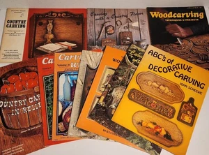 Lot of 10 Vintage Wood Art Carving Books Techniques & Projects Country Flavor - Picture 1 of 7