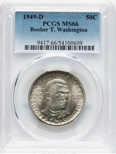 1949-D Booker T. Washington Commemorative Half Dollar PCGS MS66 Mintage 6,004 - Picture 1 of 4