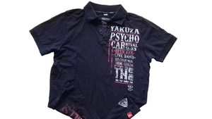 YAKUZA 893 PSYCHO CARNIVAL-Poloshirt-Hemd L Cotton schwarz BABAGNA GmbH Germany - Bild 1 von 2