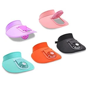 Sun Visors Hat with Fan for Women - Fan Visor Hat - Three Gear Mediation and - Picture 1 of 7