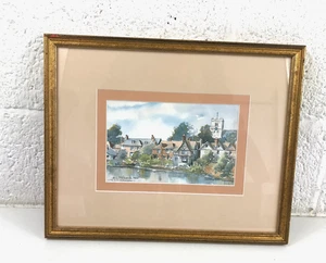 Martin Goode Signed Art Print 'River at Aylesford" British Framed 15 x 12" - Picture 1 of 5