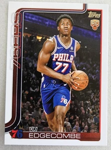 VJ Edgecombe RC 2025-26 Topps Flagship #203 Philadelphia 76ers NBA Rookie Card - Bild 1 von 2