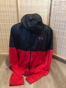 Under Armour Men's LS Long Sleeves Jacket Red and Black Snake Scaled XL Loose - Picture 1 of 13