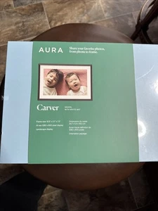 Aura Carver Mat WiFi-Connected Picture Frame - Gravel - New in Box - Sealed - Picture 1 of 2