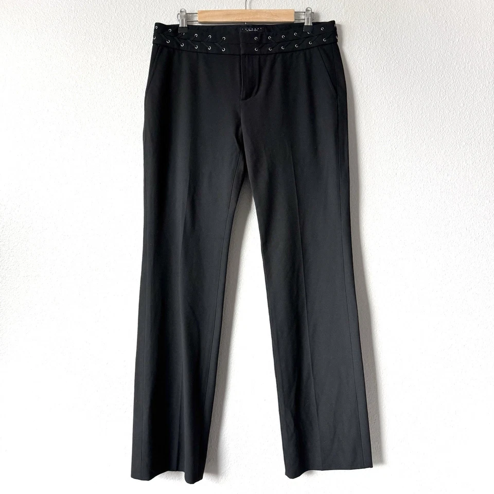 Pantalones de Colección Lavandería Shelli Pantalones 10 Tiro Bajo Ojales Tachonados Y2K Punk Rock Edgy Foto 1 de 4