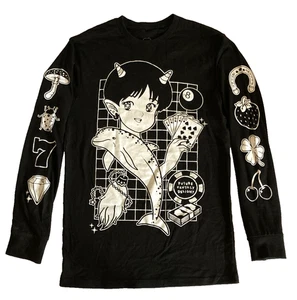 Camiseta Future Fantasy Delight Hombres S Larga Slv Anime Diablo 8 Pelotas Poker Delfín - Imagen 1 de 9