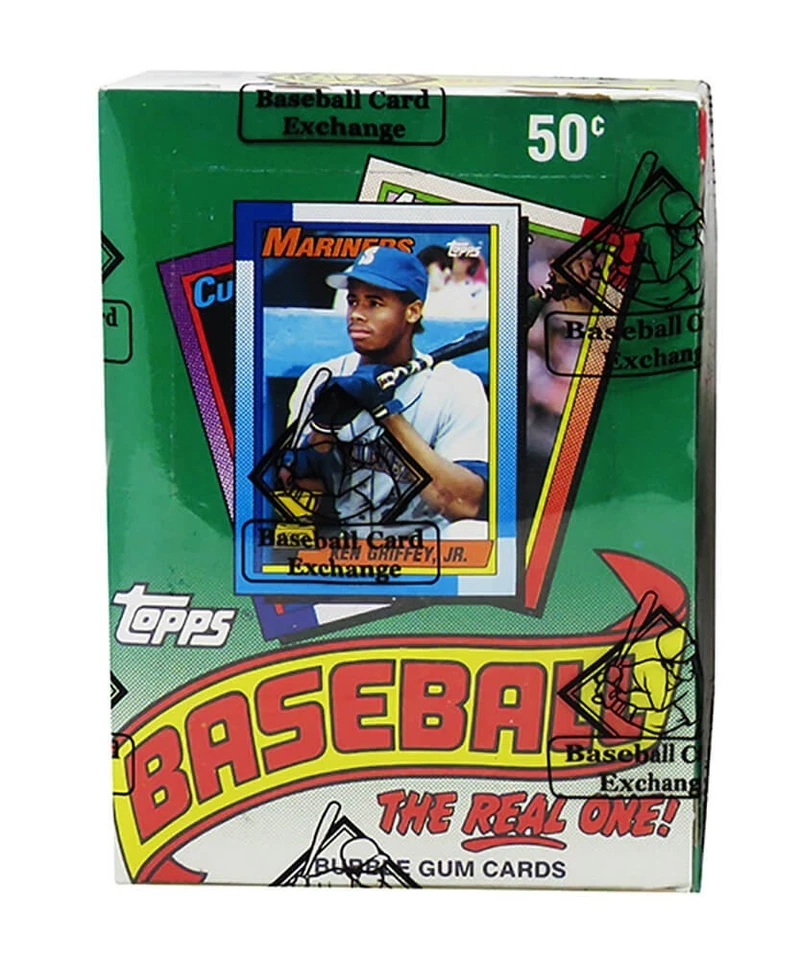 Восковая коробка 1990 Topps Baseball 36 запечатанных упаковок как новая нераспечатанная с сертификатом BBCE - Изображение 1 из 1