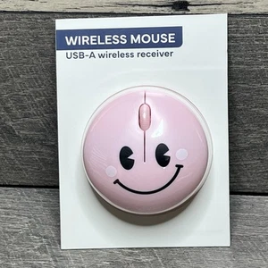 Target Bullseye's Smile Light Pink Vivitar Wireless Computer Mouse NEW - Picture 1 of 2