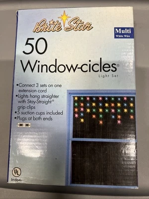 Brite Star Set of 50 Multi Color Indoor Icicle Christmas Lights - White Wire - Image 1 of 4