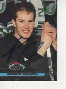 ANDREW CASSELS FIRMADO 1993-94 TOPPS ESTADIO CLUB #74 - HARTFORD WHALERS - Imagen 1 de 1