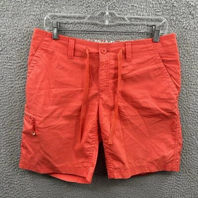 Eddie Bauer Shorts Womens 4 Orange Cargo Pocket Outdoor Hiking Chino Ladies * - Изображение 1 из 4