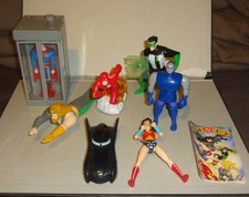 1999 jack in the box DC SUPER HEROES kids meal toy set complete