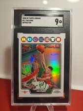 2008-09 Topps Chrome Yao Ming Refractor (Garnett) SGC 9 MT Houston Rockets 🚀 