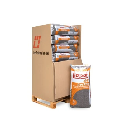 LIAPOR Palette 13×50 l 650 l Blähton Trockenschüttung – fein 4–8 mm | Hohlraumfüllung
