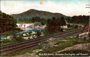 Postal del ferrocarril de Boston y Albany entre Huntington y Russell Massachusetts - Imagen 1 de 2