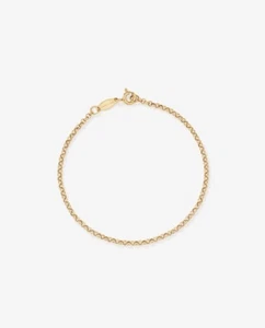 MICHAEL HILL 17cm (7") 2mm-2.5mm Width Hollow Belcher Bracelet in 10kt Yellow Go - Picture 1 of 5