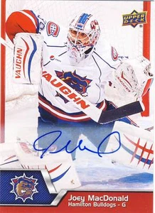 2014-15 Upper Deck AHL JOEY MACDONALD Autograph Auto #42 Bulldogs Canadiens - Picture 1 of 1