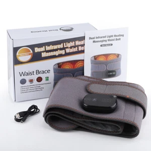 Red Light Therapy Heating Belt, Lumbar Massager, Heated Back Brace Vibration - Picture 1 of 18