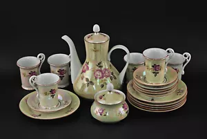 9240066 Porcelana Kaffee-Service Weimar Rosas Amarillo Lustrados H22, 5cm - Bild 1 von 2