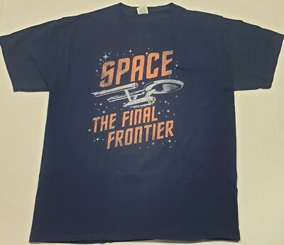 Camiseta azul Star Trek Space The Final Frontier talla grande Foto 1 de 4