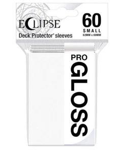 Ultra Pro Sleeves Eclipse Gloss Bianche White Per Carte Yugioh Small Yu Gi Oh