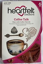 HTF New Open Heartfelt Creations COFFEE TALK Cling Rubber Stamps HCPC-3709