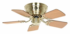 Ceiling Fan Without Light Flat Classic Flat 75 CM Brass Beech - Picture 1 of 3