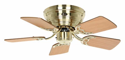 Ceiling Fan Without Light Flat Classic Flat 75 CM Brass Beech - Image 1 of 3