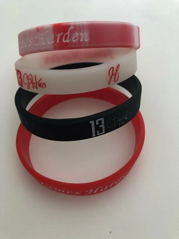 James Harden Red ,black,white Silicone Wristband Bracelet Cover