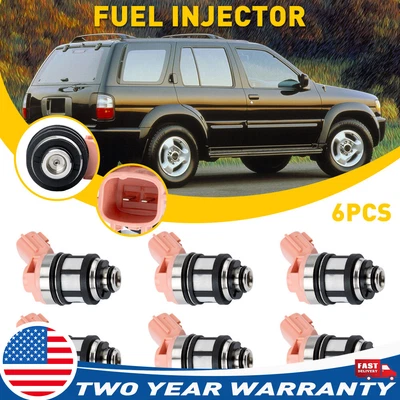 6Pcs/set Fuel Injectors for 1996-2004 Nissan Pathfinder Frontier Xterra 3.3L NEW - Image 1 of 4