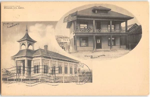 Postal vintage de Douglas, AZ Public Library & Club Building, Arizona 1906 - Imagen 1 de 2
