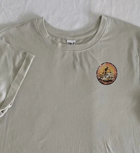 NEW T-Shirt Vibe N' Ocean Vibes Surf Club Crop Top Juniors XL Beige Cuff Sleeve - Picture 1 of 9
