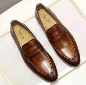 Scarpe uomo casual stile inglese punta bassa business pelle - Foto 1 di 12