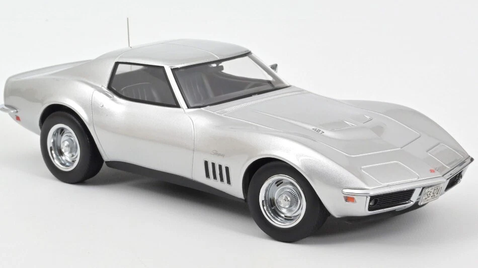 Chevrolet Corvette Coupe' 1969 Silver 1:18 Model NOREV - Immagine 1 di 1