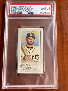 FERNANDO TATIS JR. 2020 Topps Allen & Ginter's A & G BACK PSA 10 GEM MINT POP 3 - Picture 1 of 3