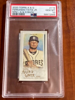 FERNANDO TATIS JR. 2020 Topps Allen & Ginter's A & G BACK PSA 10 GEM MINT POP 3 - Image 1 of 3
