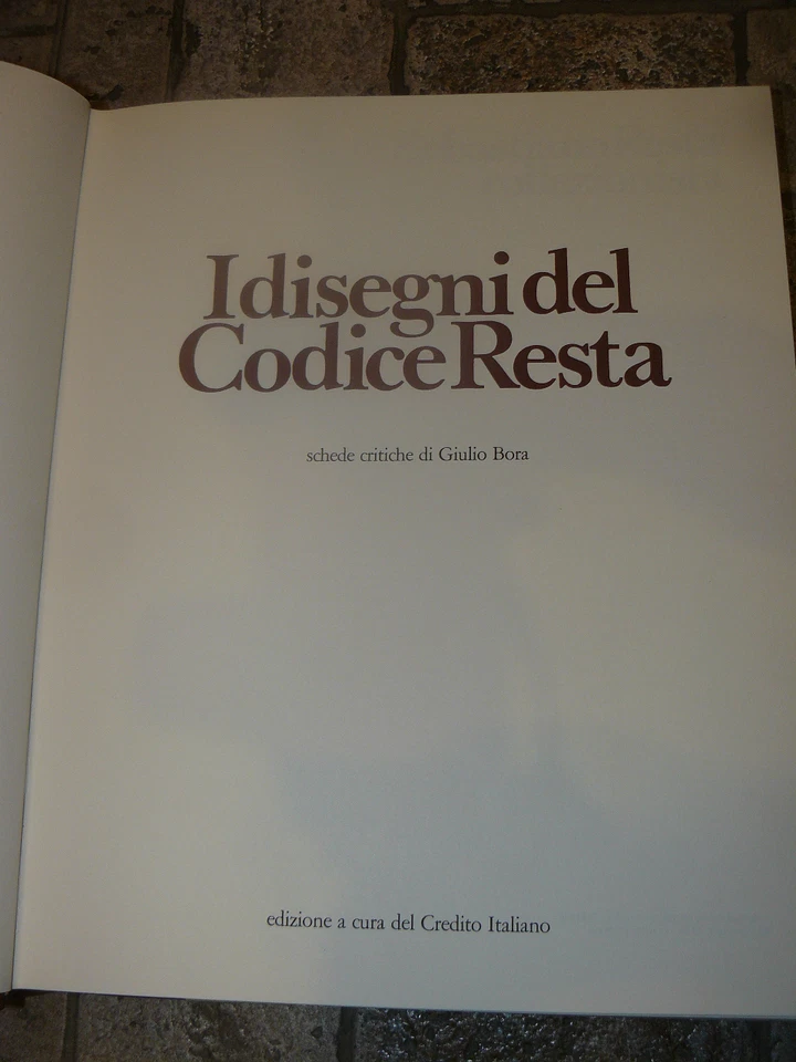 I disegni del Codice Resta  Schede critiche di Giulio Bora Bologna  - Immagine 1 di 1