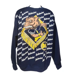 Vintage Michigan Wolverines 90s Big Graphic Print Tultex Sweatshirt Mens XL - Picture 1 of 8