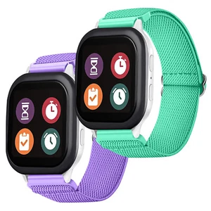 2-Pack Kids Nylon Verizon Gizmo Watch Band Replacement Breathable Elastic Sport - Picture 1 of 11