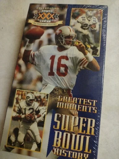 Joe Montana Greatest Super Bowl XXX History Super Bowl VHS 1995 SEALED  - Image 1 of 4