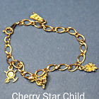 Vintage gold pl goldrush prospecting charm bracelet