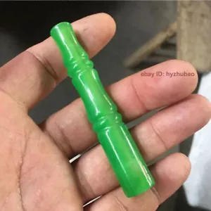 Herramienta para fumar filtro porta cigarrillos pipa tallada con piedras preciosas de jade verde natural de 1 pieza - Imagen 1 de 6