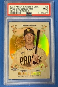 2021 Topps Allen & Ginter Chrome Jake Cronenworth #99 Gold Refractor 34/50 PSA 9 - Picture 1 of 2